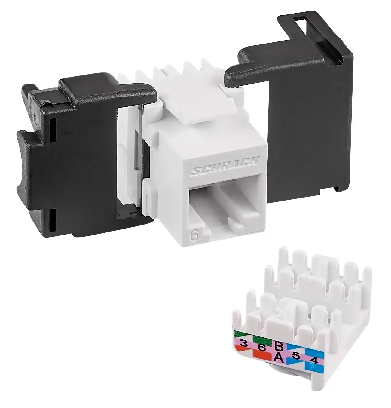 Modul RJ-45 kat. 6 UTP HSEMRJ6UWS Schrack Slika 1
