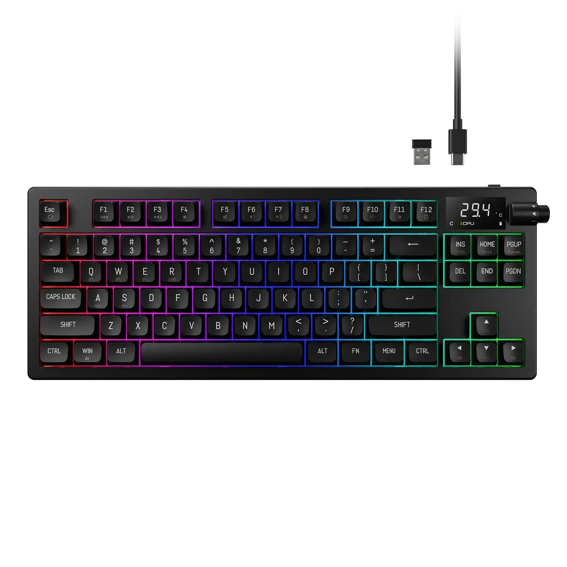 Tastatura Gamdias Hermes M7 Hybrid Mehanička RGB Slika 1