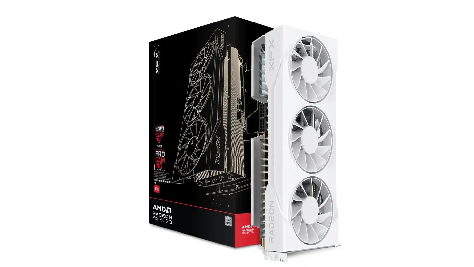 Graficka karta XFX Swift AMD Radeon RX-9070 OC Triple fan White GDDR6 16GB Slika 1