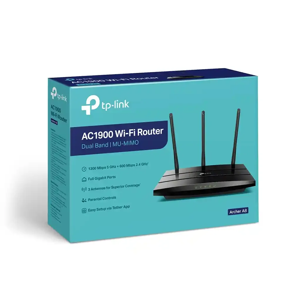 Wireless Router TP-Link Archer A8 MU-MIMO Wi-Fi 5 AC1900/3x ext antena/1WAN/4LAN Slika 4