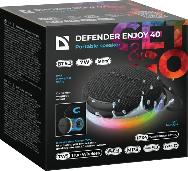 Bluetooth zvučnik Defender Enjoy 40/7W, Magnet/BT/IPX4/FM/TF/TWS Slika 4