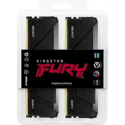Memorija DDR4 64GB 3600MHz (2x32) Kingston Fury Beast RGB KF436C18BB2AK2/64 Slika 3