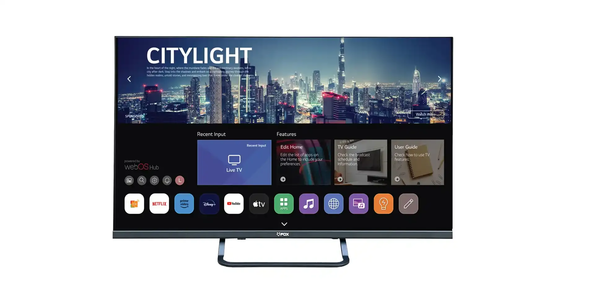 SMART LED TV 32 FOX 32WOS650C 1366x768/HD Ready/ATV/DTV-C/T/T2/S/S2 Slika 2