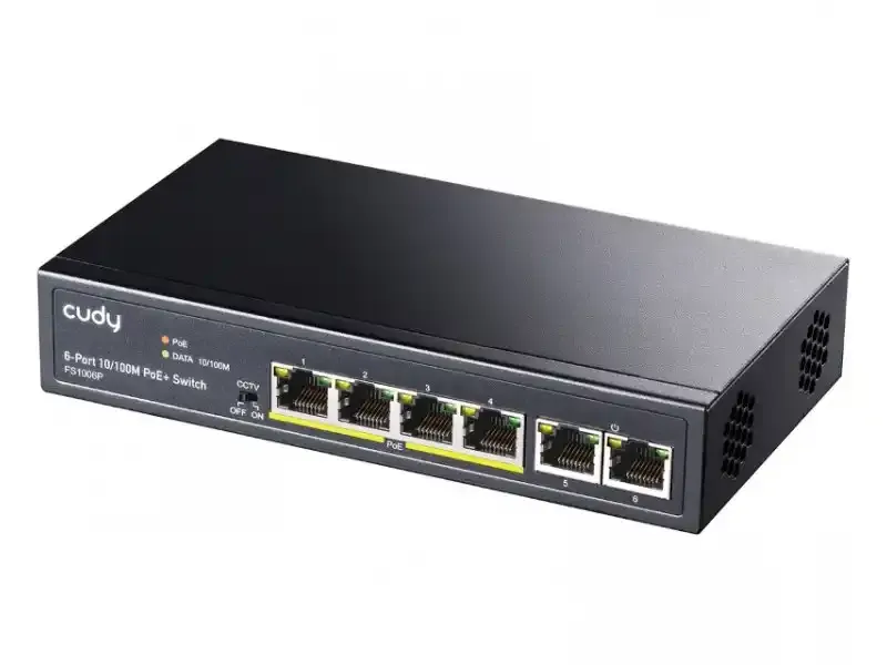 Svič 10/100 6-port Cudy FS1006P PoE+/65W/ 2× Uplink Slika 2