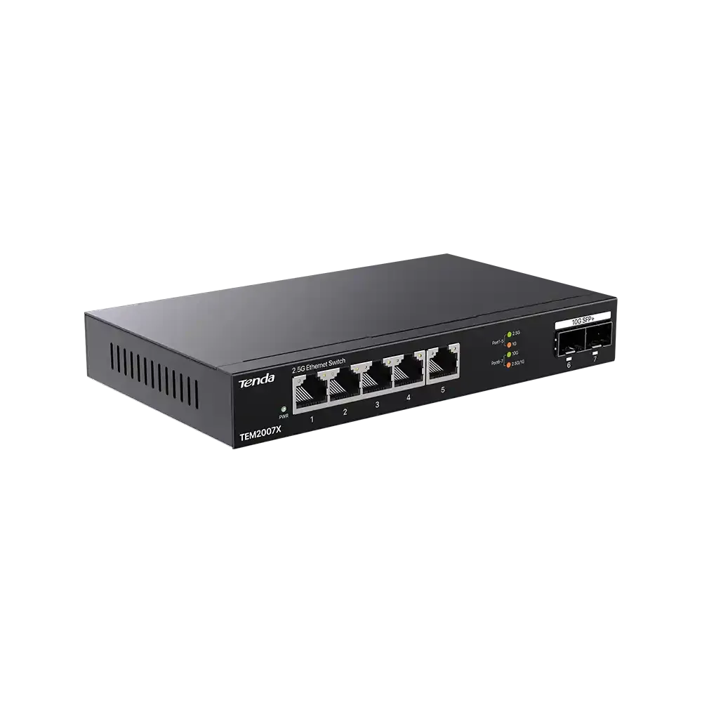 Svič 2.5Gbps 5-port Tenda TEM2007X Metal case/2x10G SFP+ Slika 3