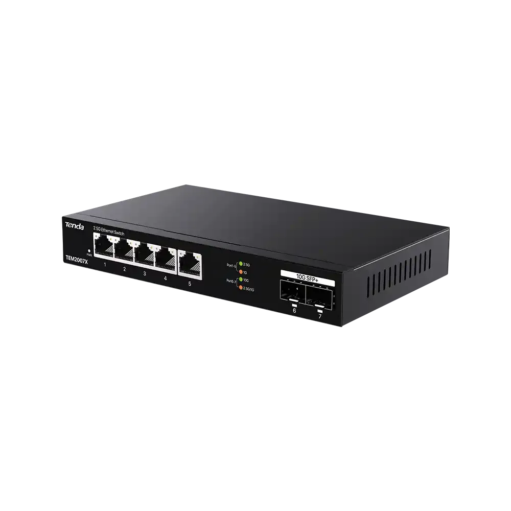 Svič 2.5Gbps 5-port Tenda TEM2007X Metal case/2x10G SFP+ Slika 2
