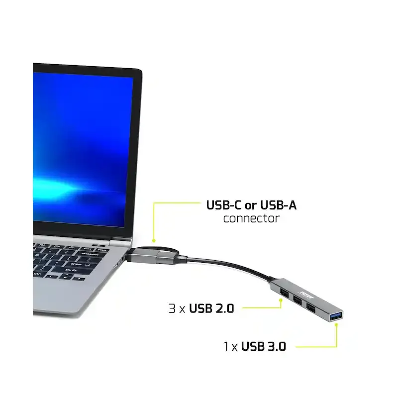 HUB Port Designs USB-C / USB-A to 4 USB-A ports 480 Mbps SLIM Slika 2
