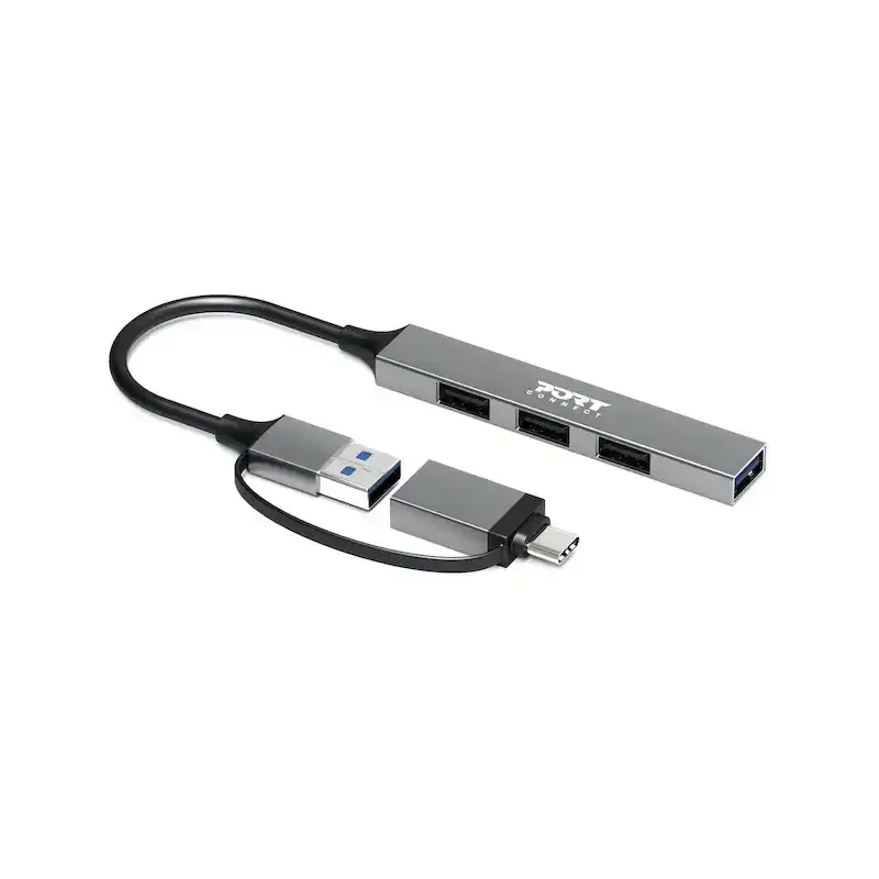 HUB Port Designs USB-C / USB-A to 4 USB-A ports 480 Mbps SLIM Slika 4