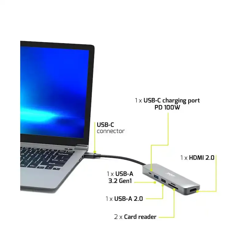 Port Designs docking station type C 5 u 1- 1x4K HDMI 100W Slika 4