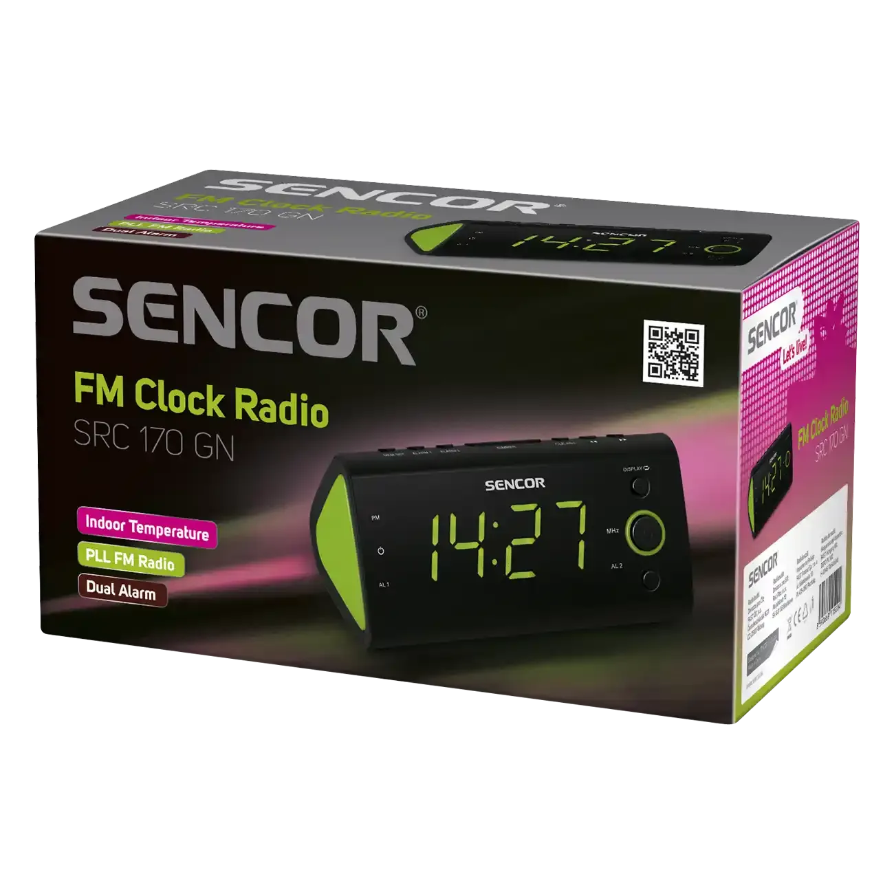Fm radio sa digitalnim prikazom vremena SENCOR SRC 170 GN zeleni Slika 2