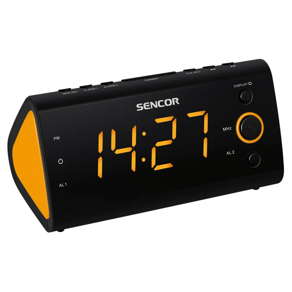 Fm radio sa digitalnim prikazom vremena SENCOR SRC 170 OR narandžasti Slika 1