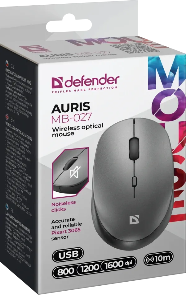 Bežični miš Defender Auris MB-027 sivi Slika 2