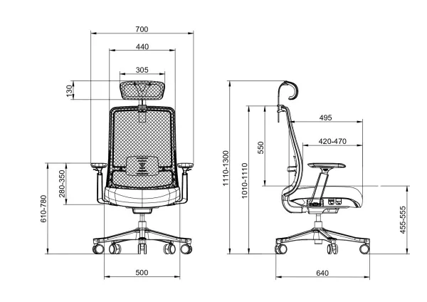 Ergonomska kancelarijska stolica UGD Chief Gray Slika 2