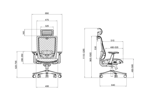 Ergonomska kancelarijska stolica UGD Premium Mesh Slika 4
