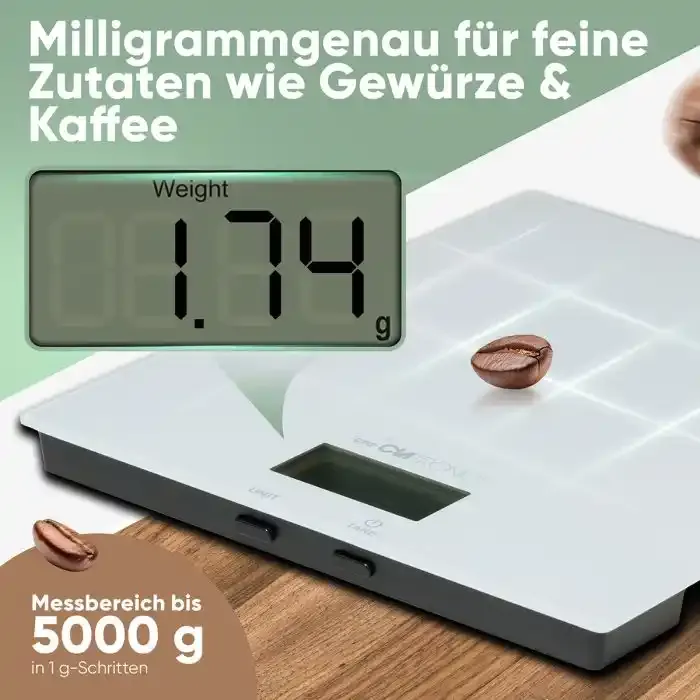 Kuhinjska vaga CLATRONIC 5kg KW3820BELA Slika 2