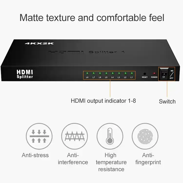 HDMI spliter 1/8 aktivni 5V/3A KT-HSP 1.8 Kettz Slika 3