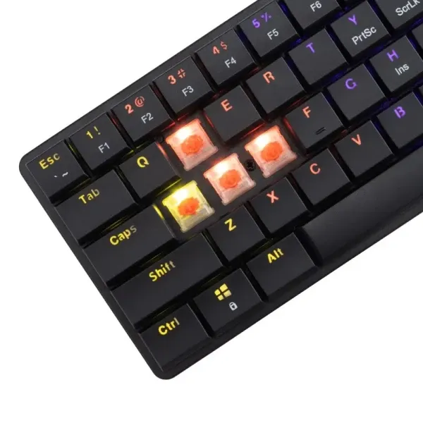 Tastatura White Shark NAGAMAKI 60/Mehanička/Crveni linearni svičevi/RGB/Crna/US Slika 2