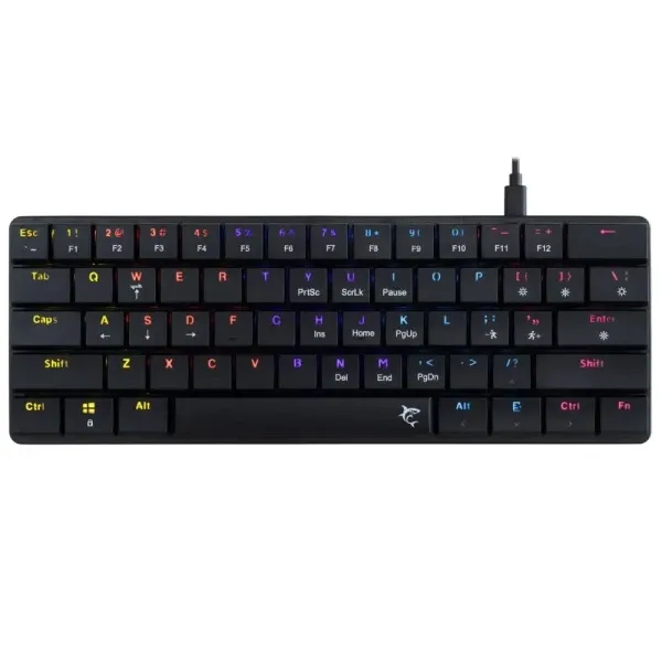 Tastatura White Shark NAGAMAKI 60/Mehanička/Crveni linearni svičevi/RGB/Crna/US Slika 1