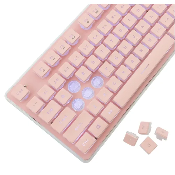 Tastatura White Shark TACHI Full Layout/Membranska/RGB/Pink/US Slika 2