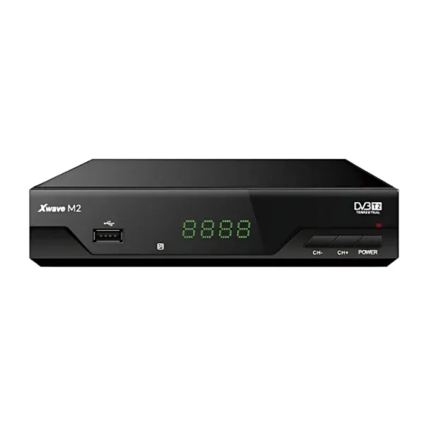 Set Top BOX Xwave M2 DVB-T2 LED/scart/HDMI/RF in-out/USB/media player/metalno kućište Slika 1