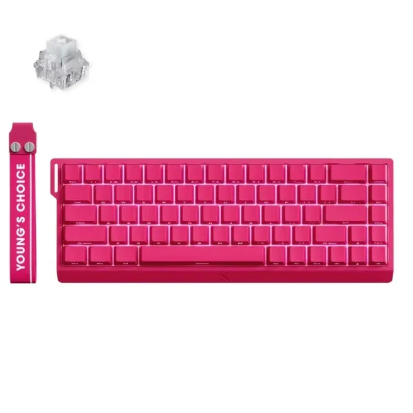 Gaming tastatura MCHOSE Ace 68 Hall Effect Magnetic Switch rose red Slika 1