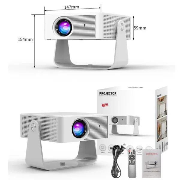Projektor Zeus N8 HD 1280X720/LED LCD/4700 LUM(170 ANSI)/WiFi/mirac/HDMI/USB/zvuč/Andr 11 Slika 4