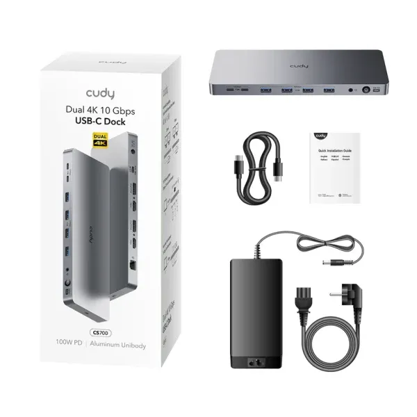 Docking station Cudy CS700 13 in 1 10Gbps USB-C Dual 4K Slika 2