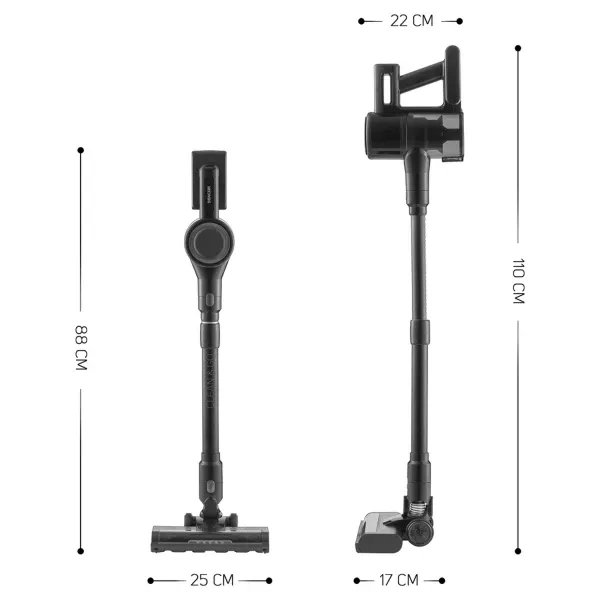 Štapni usisivač Sencor SVC 7221BK/punjivi/200W/2 nastavka Slika 4