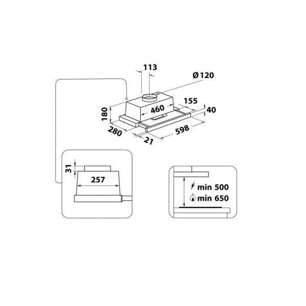 Aspirator WHIRLPOOL AKR 749/1 IX Slika 2