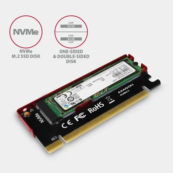 PCI-E to m.2 NVMe Controller Axagon Slika 4