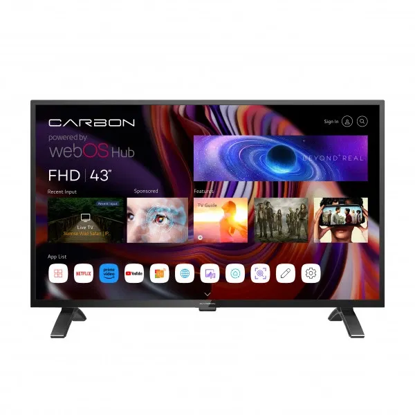 SMART LED TV 43 Carbon 43FHDSW 1920x1080/FHD/DVB-T2/Bluetooth/WiFi/Magic Remote/Frameless/webOS Slika 1