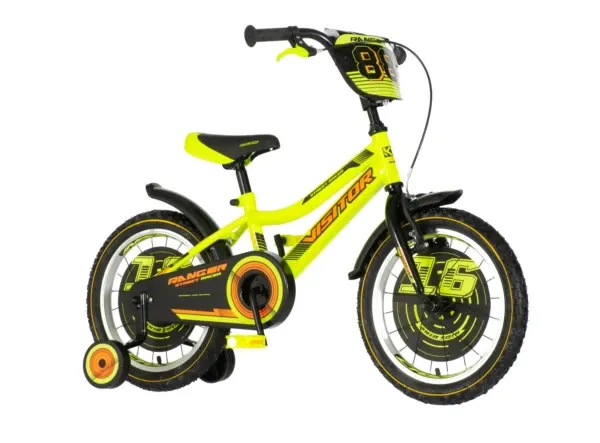 Dečija bicikla Visitor Ranger 16/pomoćni točkići/neon žuta Slika 4