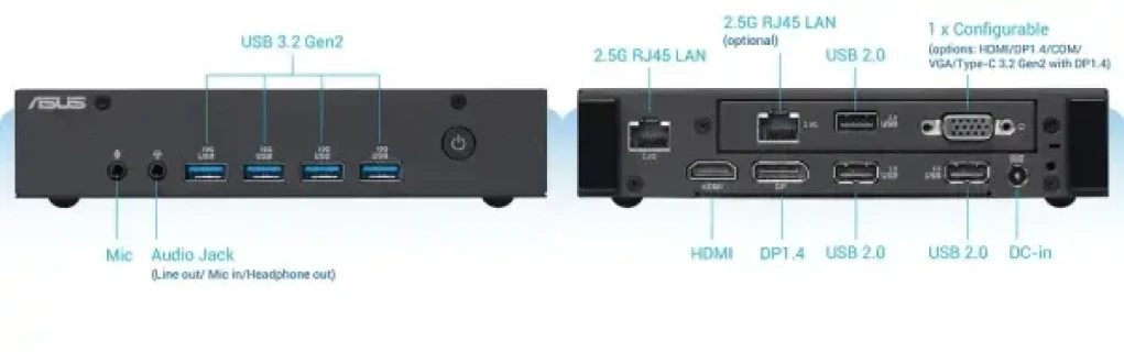 Mini PC Asus PN43-B 2S N100 DDR4 8GB/SSD M.2 256GB/DP/HDMI/WiFi6/BT5.2 90MR0172-M00030 Slika 2
