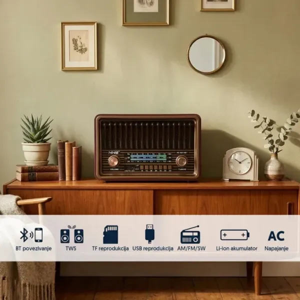 Retro RGB Bluetooth Radio 8075BT/B Slika 4