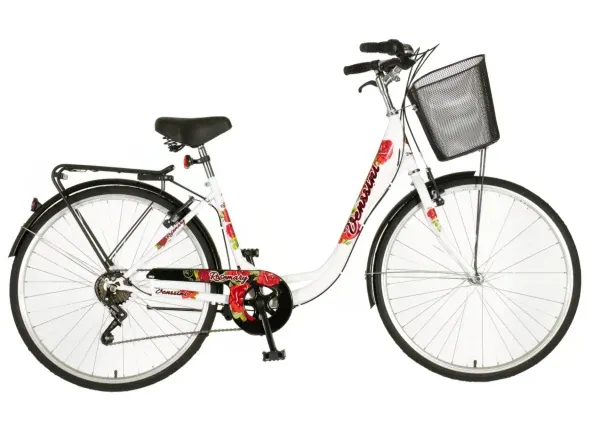 Bicikla city Vennsini diamante 26/V-BRAKE/6 brzina/sa korpom/belo crvena Slika 3