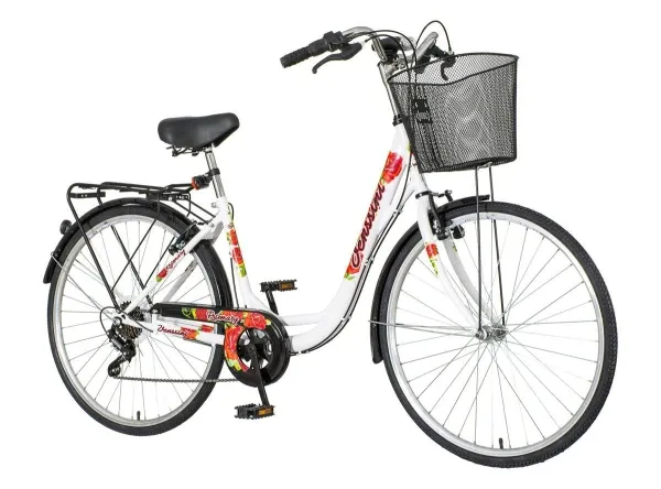 Bicikla city Vennsini diamante 26/V-BRAKE/6 brzina/sa korpom/belo crvena Slika 4