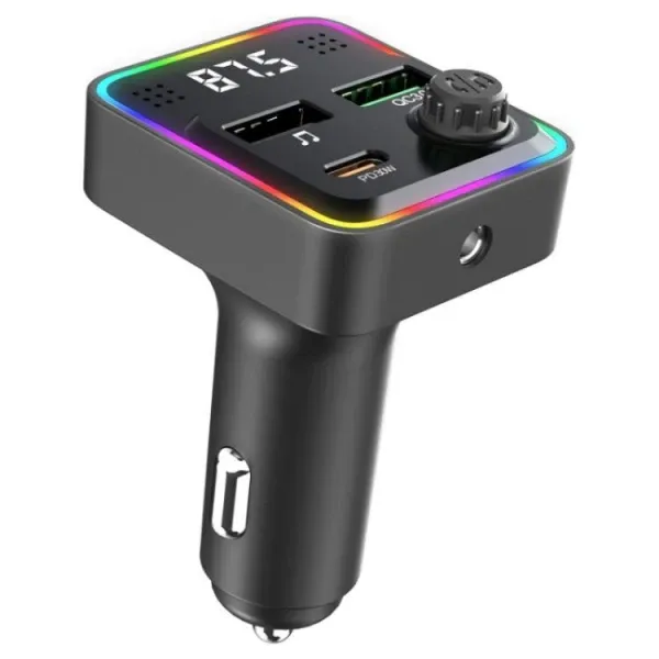 FM Transmiter i punjač Kettz Floyd Bluetooth/2xUSB QC3.0/Type-C PD30W/LED Slika 1