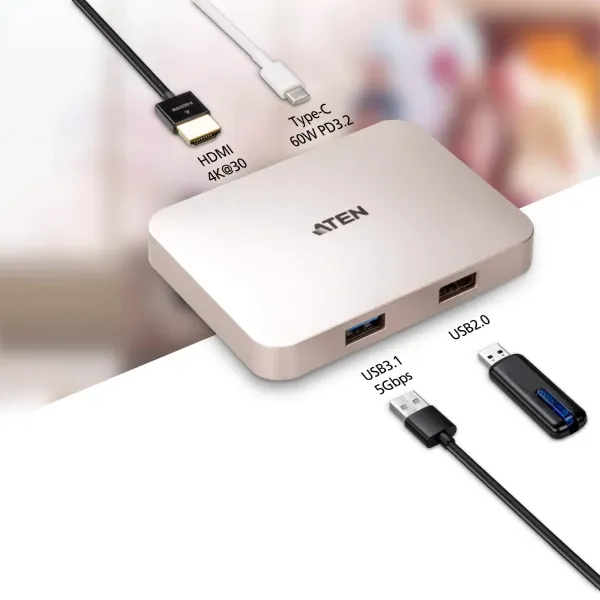 USB docking station ATEN UH3235 USB-C 4K Ultra mini Slika 2