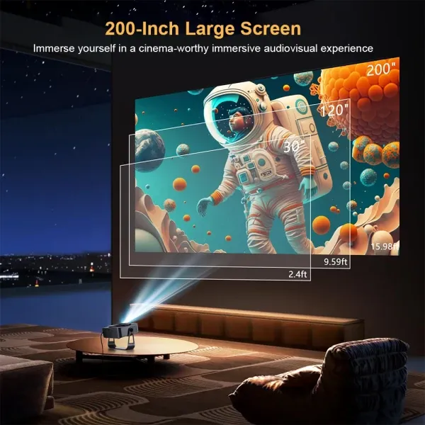 Projektor Zeus P7-Ultra FHD/LED LCD/7000LUM(400ANSI)/DuaWiFi/mirac/BT/HDMI/USB/zvuč/Android 12 Slika 3