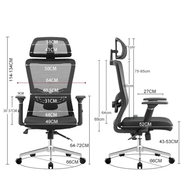 Ergonomska kancelarijska stolica UGD Vukas Chrome Slika 2