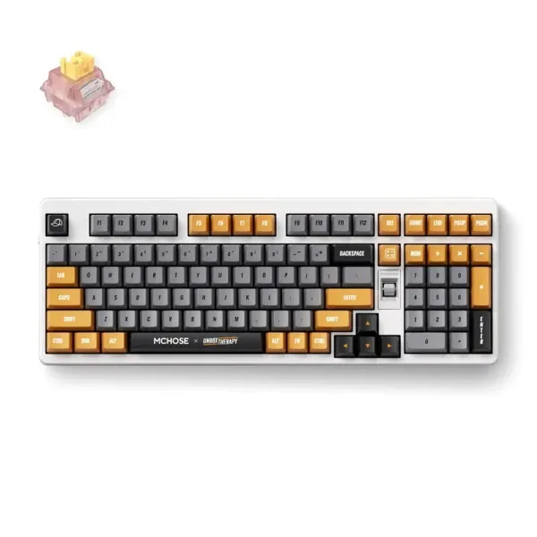 Gaming tastatura MCHOSE x Unbox Therapy UT98 Retro Therapy/Silent Peach V3 Switch Slika 1