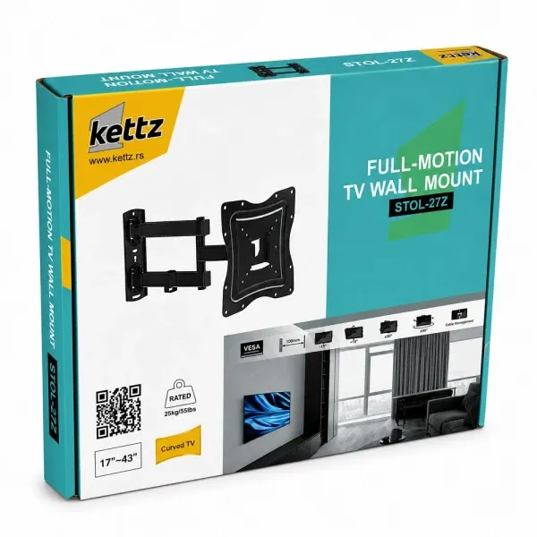 Nosač za TV Kettz STOL-27Z 17-43/vesa max 200x200/25kg/zglobni Slika 3
