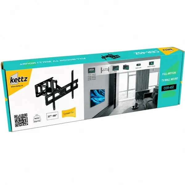 Nosač za TV Kettz CER-45Z 37-86/vesa max 600x400/35kg/zglobni Slika 4