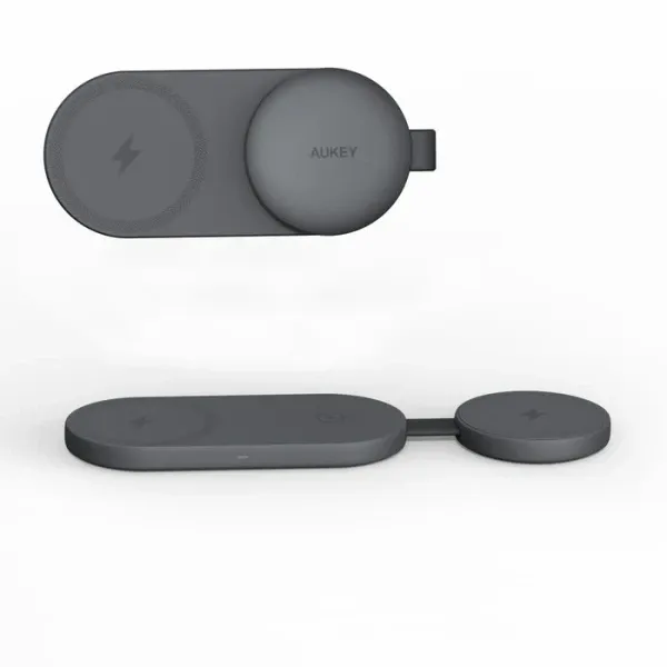 Bežični magnetni punjač za brzo punjenje AUKEY LC-MC314 3-u-1 Qi2.2 MagFusion C Pro Slika 1