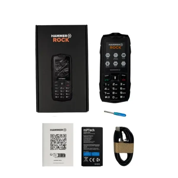 Mobilni telefon Hammer ROCK  Black IP68 Slika 2