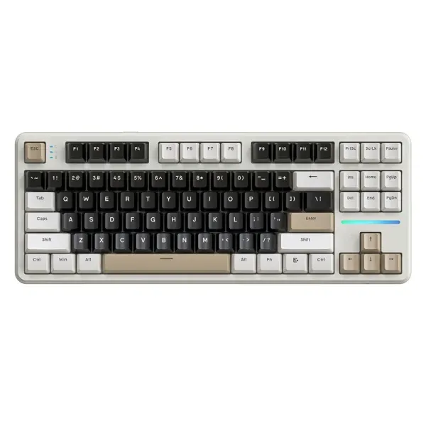 Bežična gaming tastatura Attack Shark X87 Mehanička/TriMode/4000mAh/Hot Swap/Cheese White Slika 1