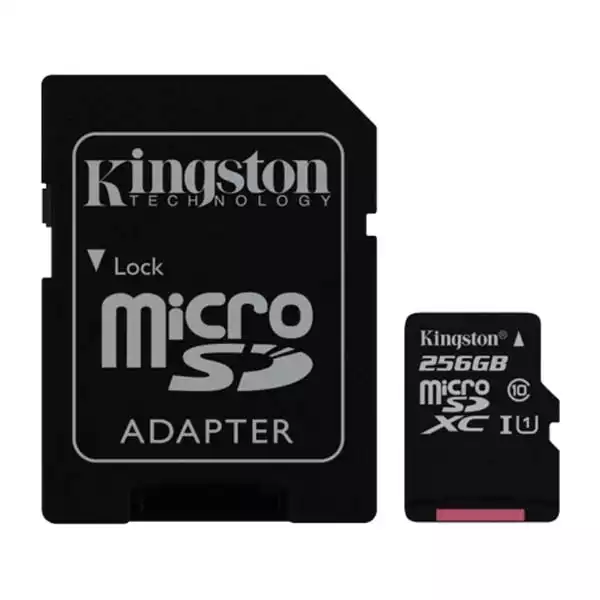 Micro SD Card 256GB Kingston + SD adapter SDCS2/256GB class 10 Slika 1