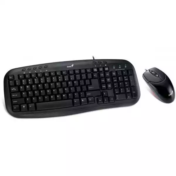 Tastatura + miš Genius KM-200 US USB, crna Slika 1