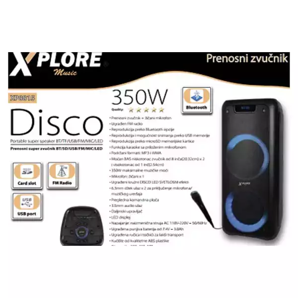 Karaoke sistem Xplore XP8815 Disco Slika 2