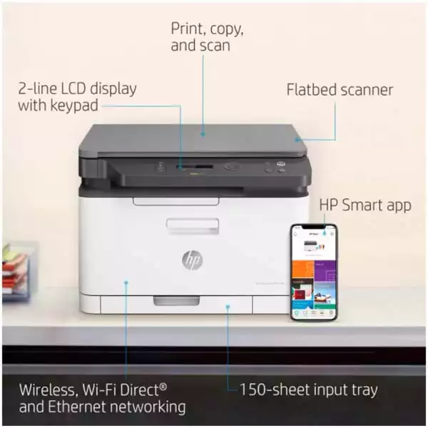 MFP Color Laser HP 178nw 600x600dpi/18ppm/128MB/USB/Ethernet/Wifi, Set tonera HP 117A 4ZB96A Slika 4